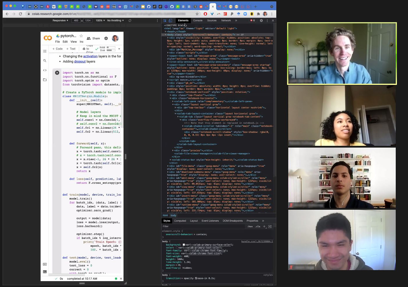 One team at the CV/ML Workshop